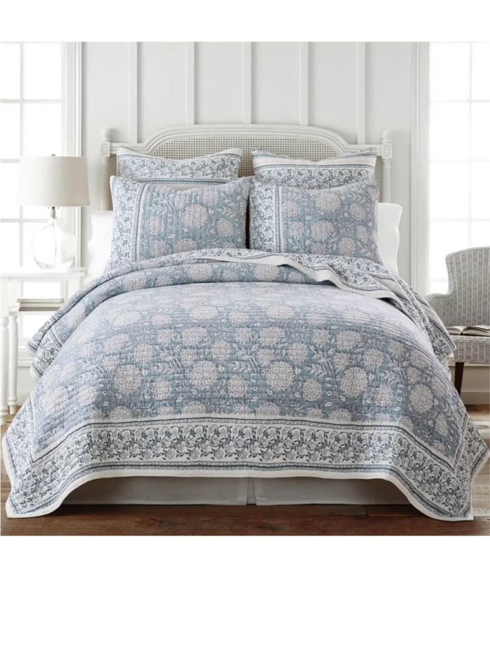 Levtex Home Adare Blue Reversible Full/Queen Quilt Set